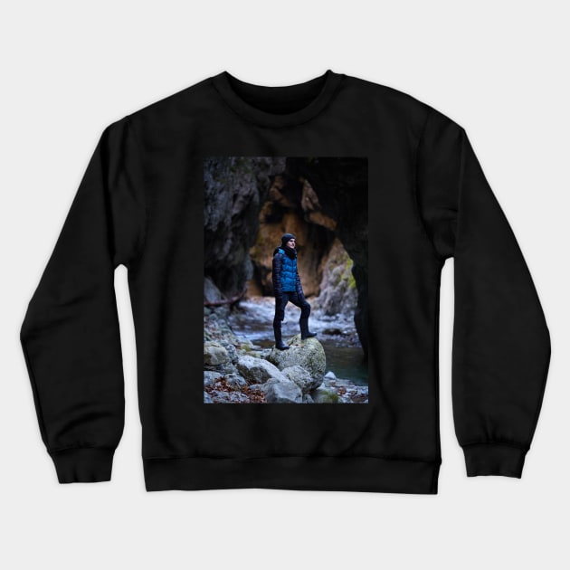 Teenager in a canyon Crewneck Sweatshirt by naturalis